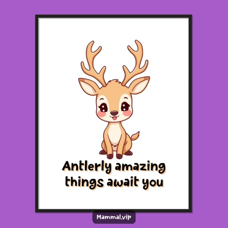 Free Printable Deer Wall Art - Majestic Antler Downloadable Nature Decor