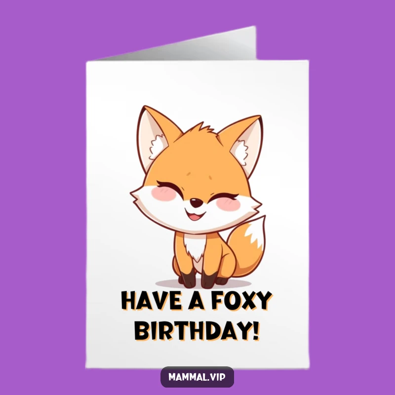 Free Printable Birthday Card: Playful Fox Grin - A Sneaky Downloadable Gift