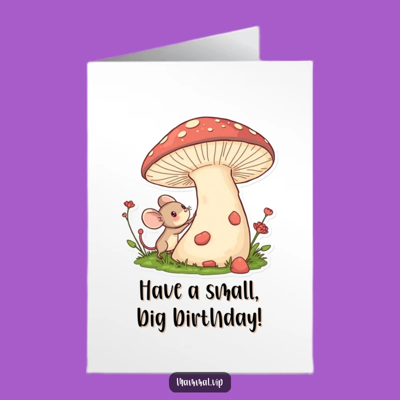 Free Printable Mouse Birthday Card: Funny Printable Downloadable Greeting for Little Ones
