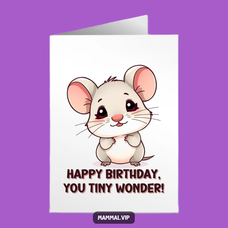 Free Printable Mouse Birthday Card - Tiny Nose Downloadable Funny Gift
