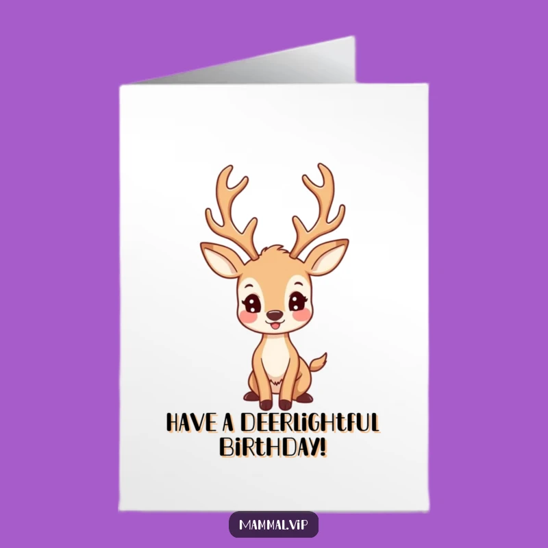 Free Printable Deer Birthday Card - Majestic Antler Downloadable Funny Gift