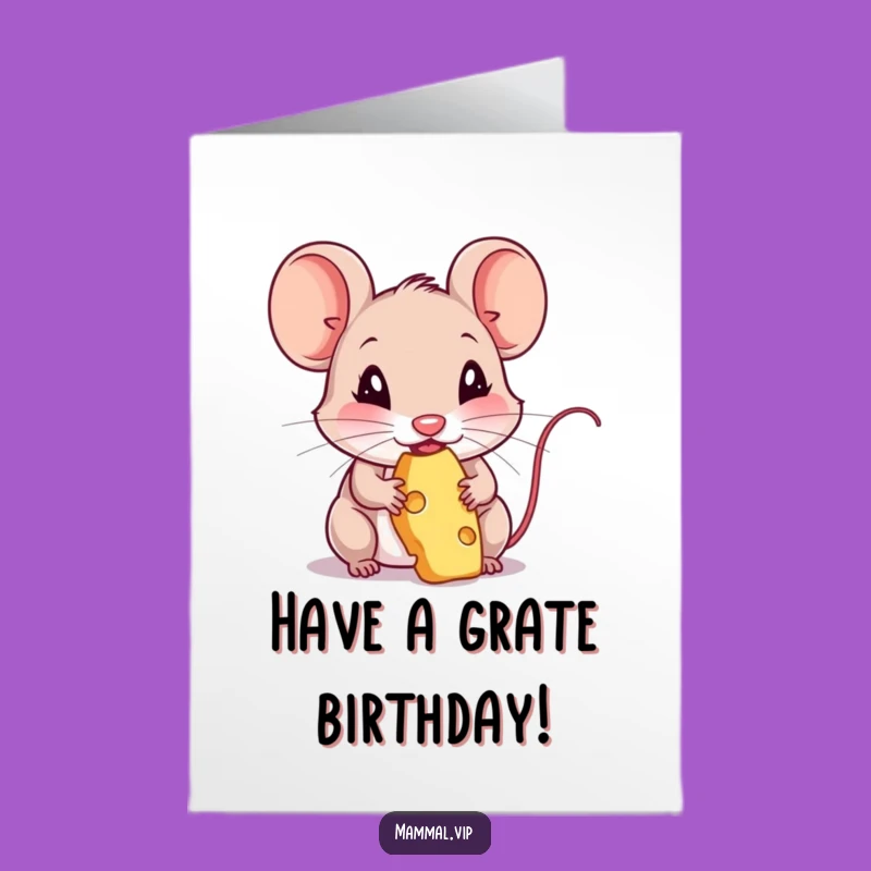 Free Printable Cheesy Mouse Birthday Card - Funny Critter Fun Downloadable Gift!