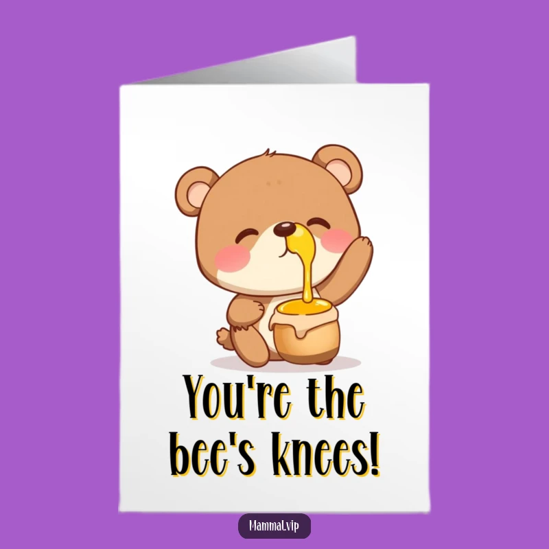 Free Printable Congrats Card: Bear's Honey Balance - Your Downloadable Treat