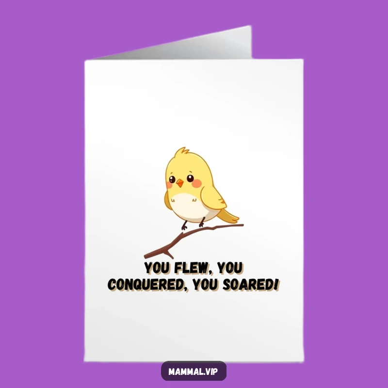 Free Printable Congrats Card: Bird's Steady Win - Instant Download Gift