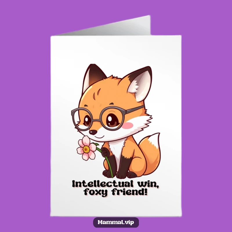 Free Printable Fox Congrats Card: Witty Downloadable Gift for Clever Achievers!