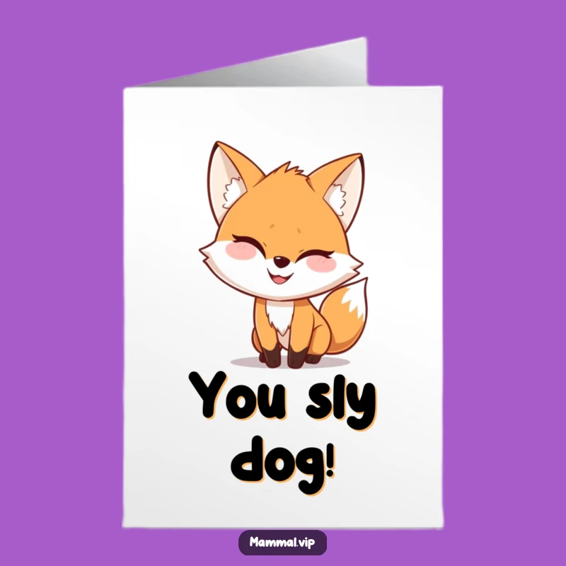 Free Printable Congrats Card: Sly Fox Grin - Your Downloadable Celebration Gift