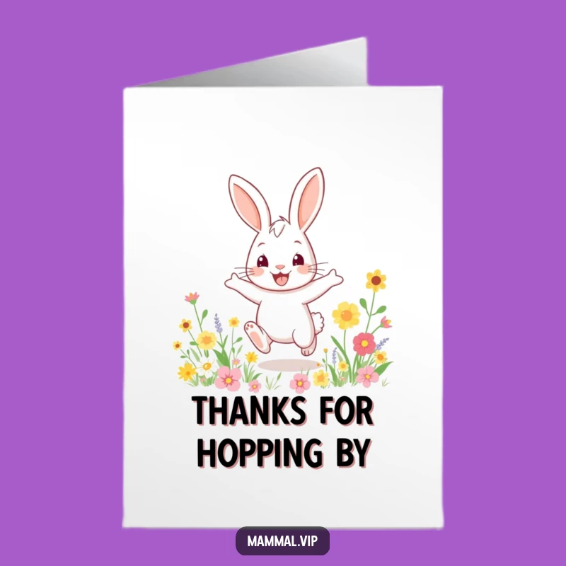 Free Printable Rabbit Thank You Card: Cute and Funny Downloadable Appreciation