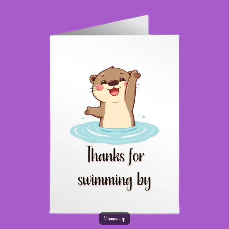 Free Printable Thank You Card: Otter Flip - Funny Downloadable Gratitude Expressed