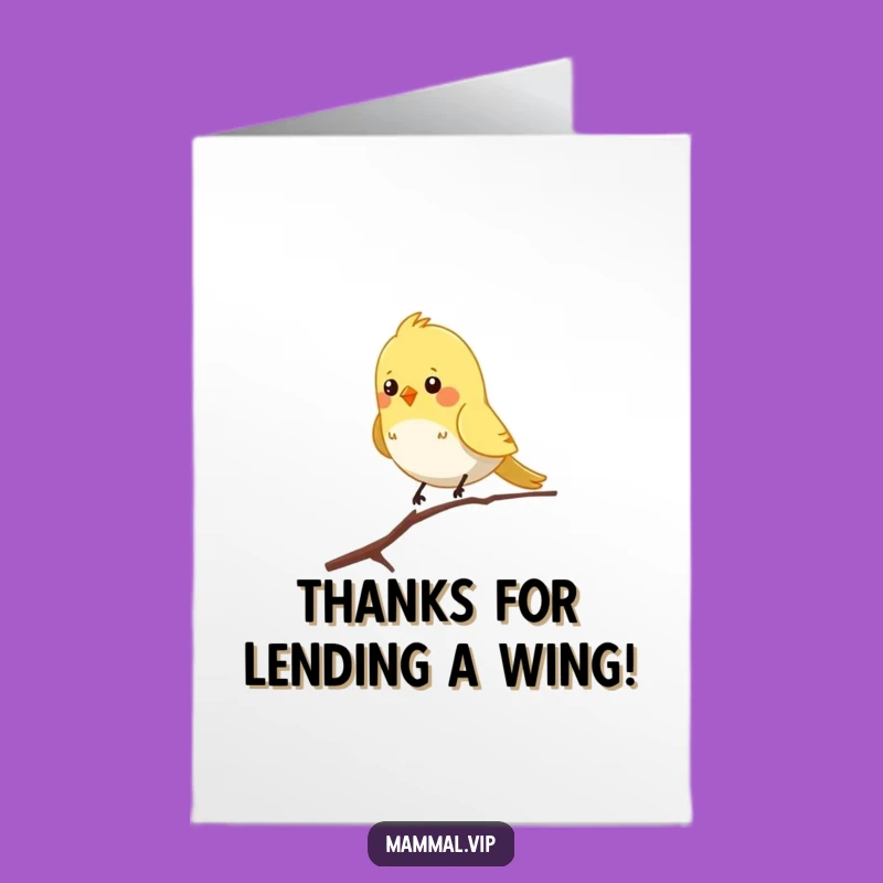 Free Printable Thank You Card: Bird's Balancing Act Gratitude - Express Thanks Gift