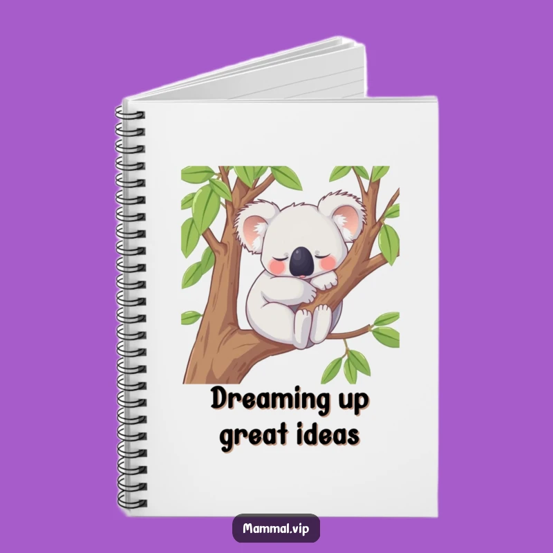 Funny Koala Notebook: Content Snoozing Character Journal for Peaceful Ideas