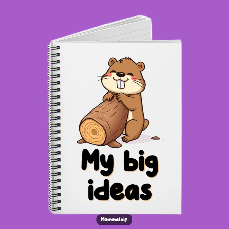 Funny Beaver Notebook: Hilarious Cartoon Journal for Creative Ideas & Notes