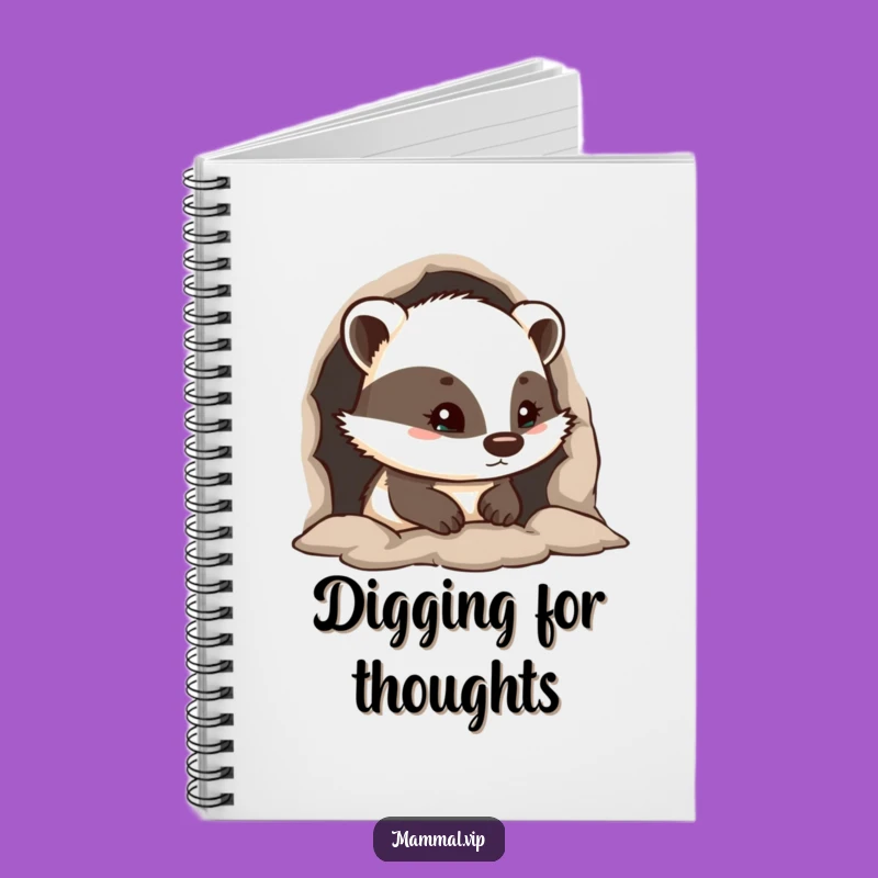 Funny Curious Badger Notebook - Jot Down What You See!