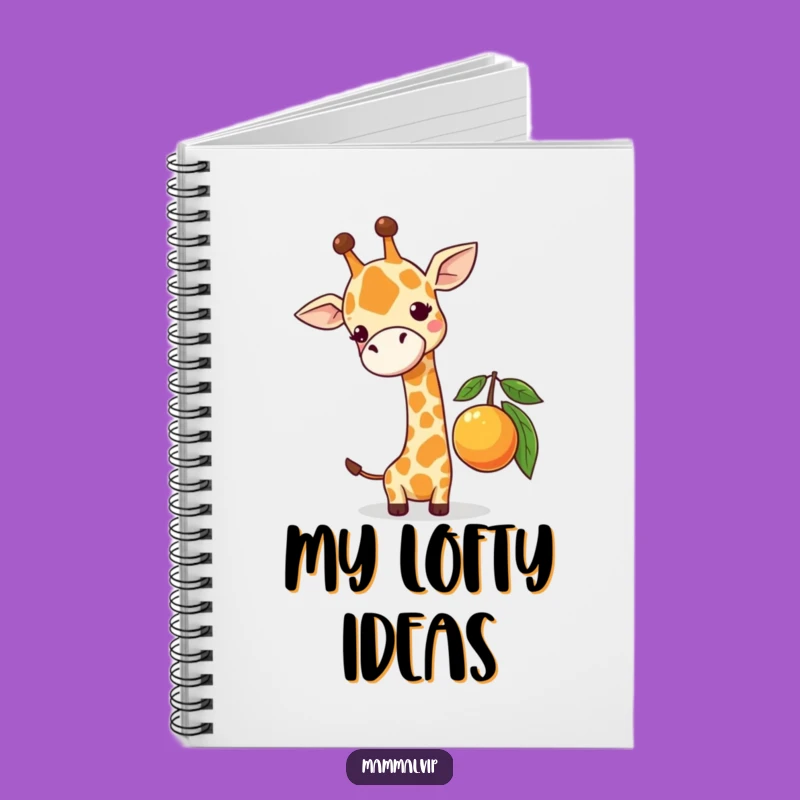 Funny Giraffe Fruit Notebook - Hilarious Journal for Ambitious Goals