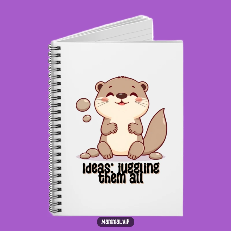 Funny Otter Juggling Pebbles Notebook: Jot Down Ideas with Whimsical Charm