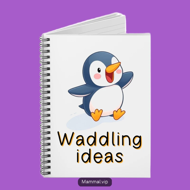 Funny Penguin Slope Notebook - Jot Down Plans with Winter Fun!