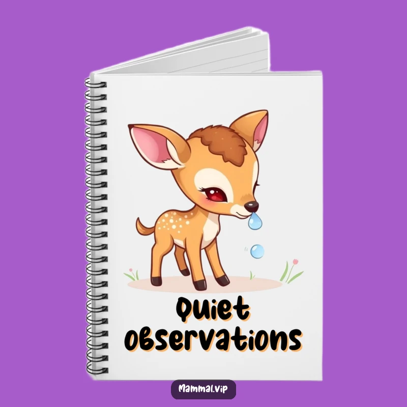 Funny Shy Deer Fawn Notebook: Gentle Character Journal, Great Nature Gift