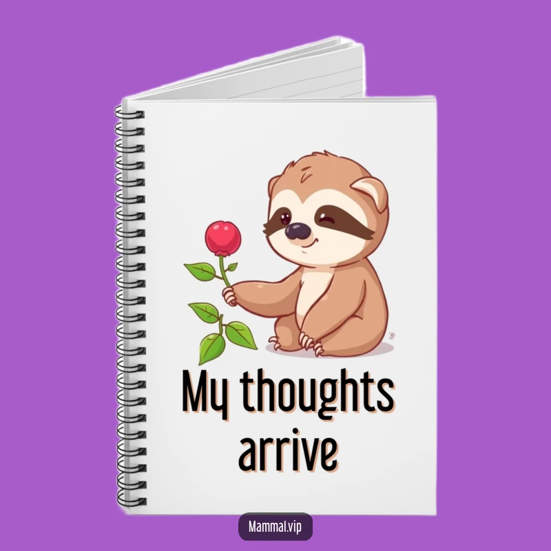 Funny Sloth Berry Reach Notebook - Journal Your Slow & Steady Thoughts
