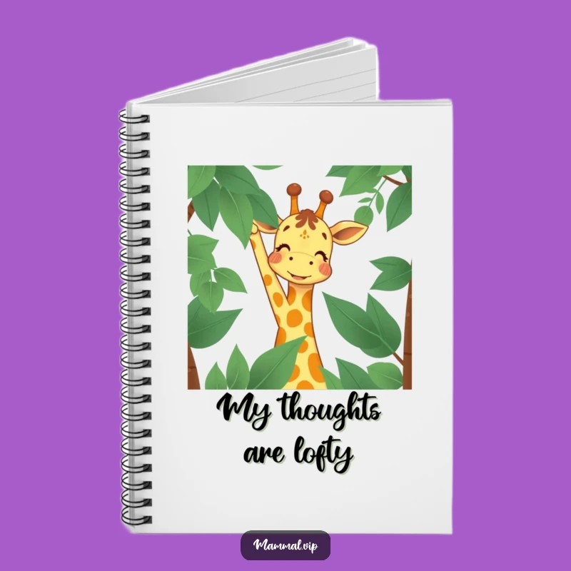 Funny Giraffe Notebook: Joyful Reach Character Journal for Ambitious Ideas