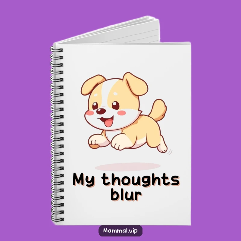 Funny Dog Chasing Tail Notebook - Playful Pet Journal Gift Idea