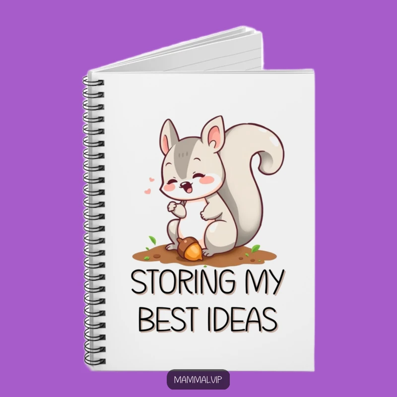 Funny Squirrel Journal: Playful Acorn Burying Character Notebook Gift for Writers