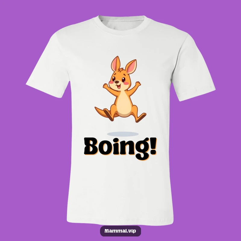 Funny Kangaroo Overshooting Jump T-Shirt - Comical Animal Apparel