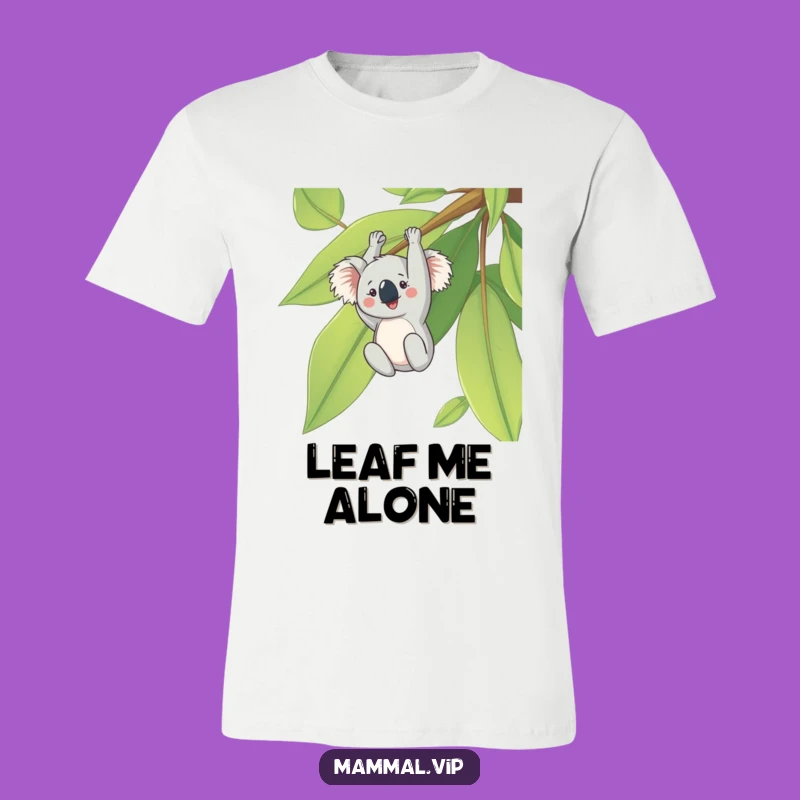 Funny Koala Eucalyptus Leaf T-Shirt - Cute Animal Apparel Gift