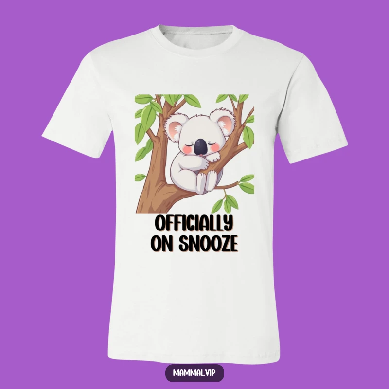 Funny Koala T-Shirt: Content Snoozing Character Tee for Ultimate Chill Vibes