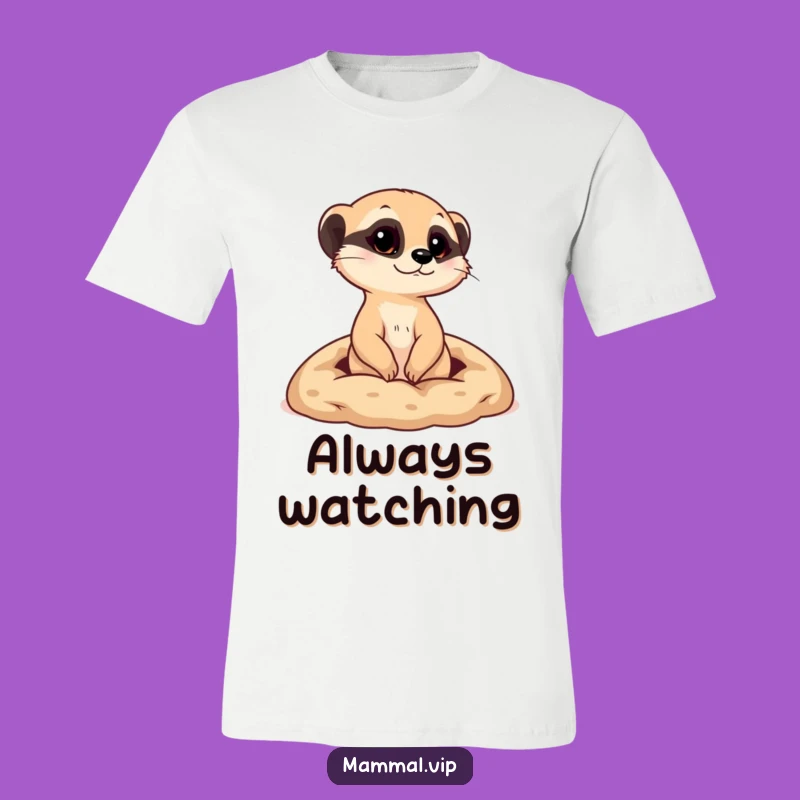 Funny Meerkat Burrow T-Shirt - Quirky Animal Apparel Gift