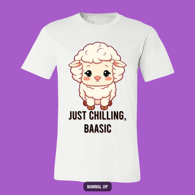 Funny Sheep T-Shirt: Contented Woolly Character, Comfy Gift!