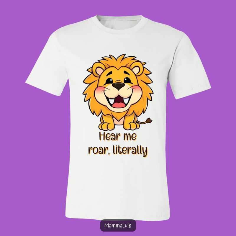 Funny Happy Lion Roaring T-Shirt - Unleash Your Inner Beast with Humor!