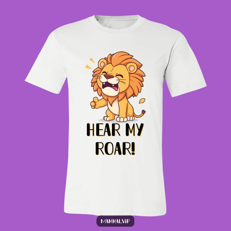 Funny Lion Roar T-Shirt: Majestic Power, Hilarious Gift for Animal Lovers