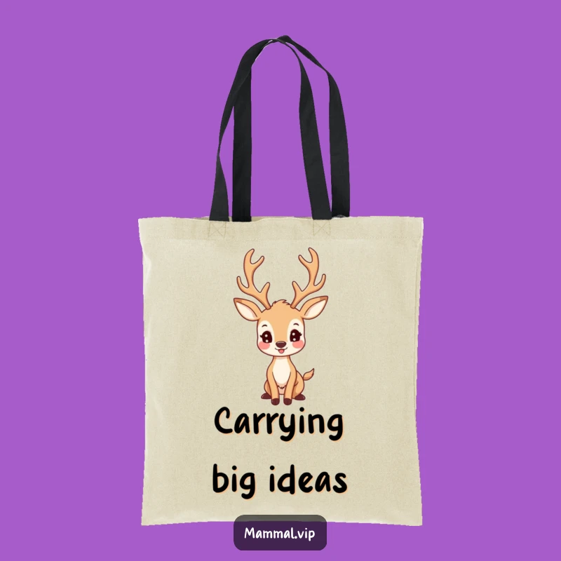 Funny Deer Tote Bag: Proud Antlered Character, Stylish Gift!