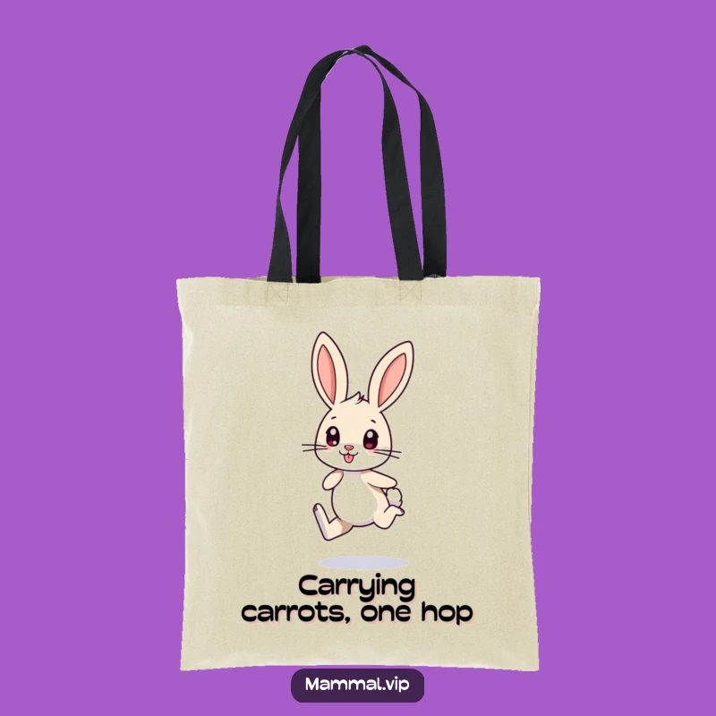 Funny Bunny Hop Tote Bag: Carry Your Essentials with Energetic Charm