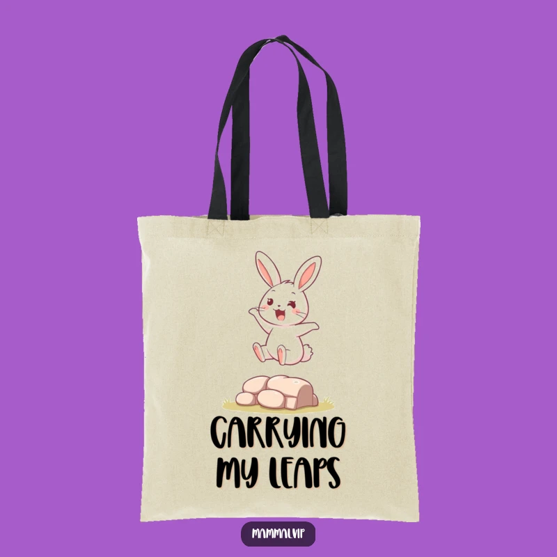 Funny Bouncing Rabbit Tote Bag: Practical & Hilarious Gift for Everyday Adventures