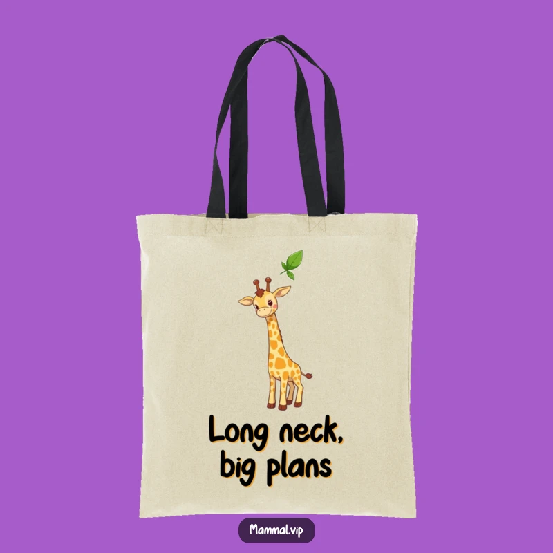 Funny Curious Giraffe Tote Bag - Carry Your Day with a Stretch!