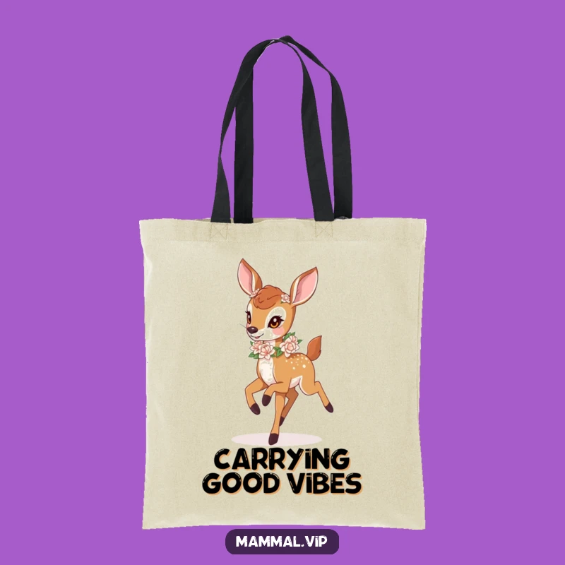 Funny Deer Fawn Prancing Tote Bag - Carry Your Joyful Spirit Gift