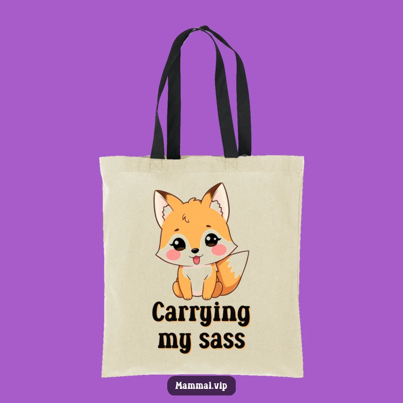 Funny Fox Tongue Tote Bag: Carry Your Playfulness, Great Gift