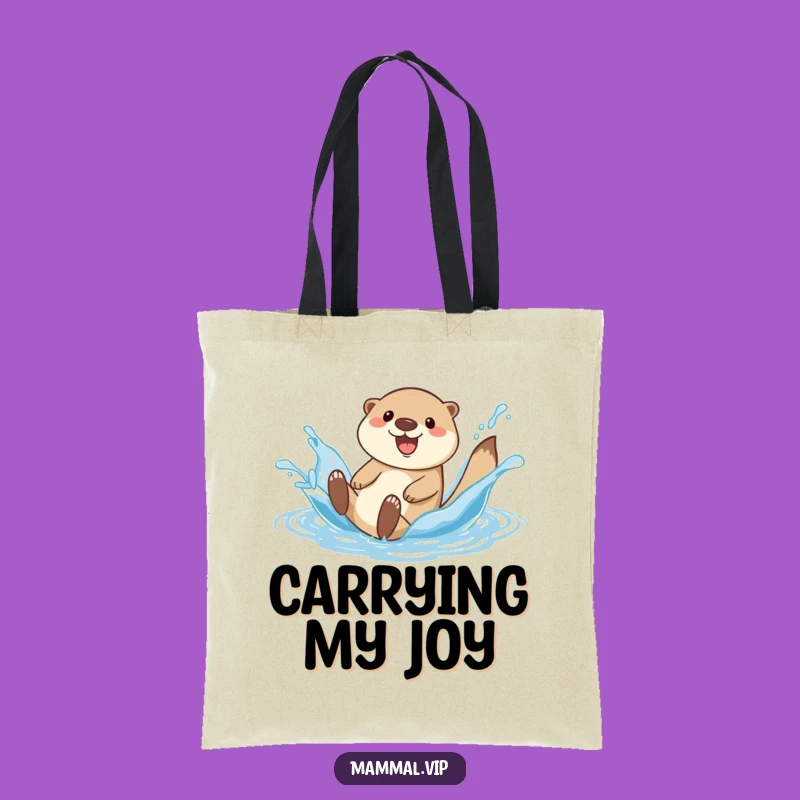 Funny Otter Splash Tote Bag: Carry Your Essentials with Aquatic Flair