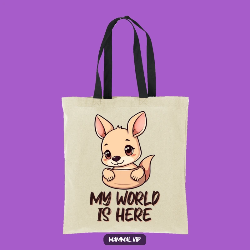 Funny Curious Kangaroo Tote Bag: Pouch Peek Design, Practical and Hilarious Gift